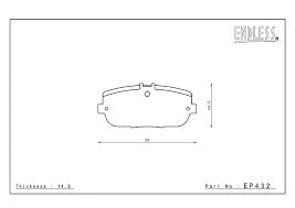 ENDLESS BRAKE PADS FOR MAZDA ROADSTER NCEC (REAR) EP432