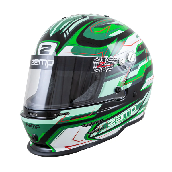 ZAMP RZ-42Y YOUTH BLACK GREEN HELMET